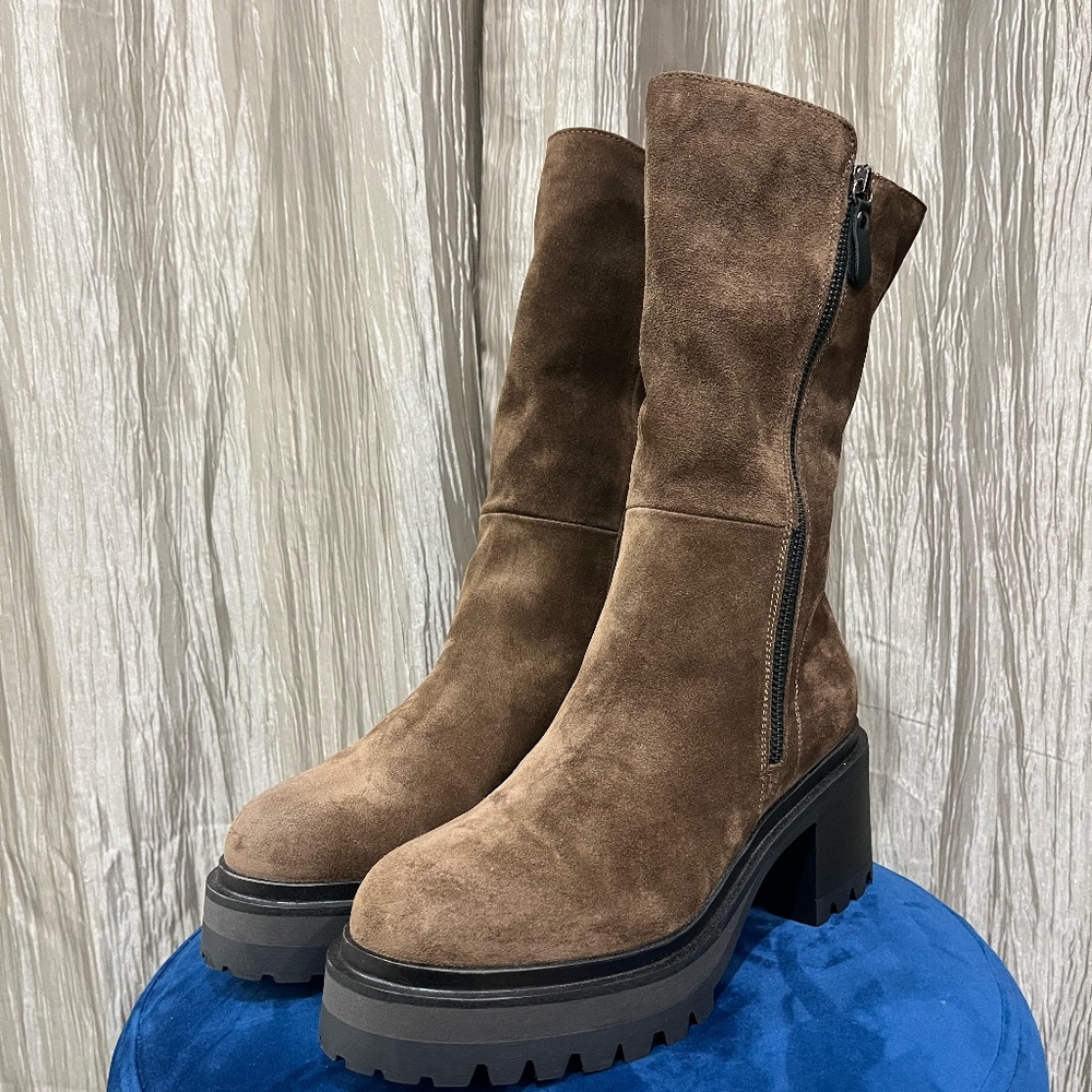 All Black - LaCerniera Boot - Brown Suede - Picture 1 of 5